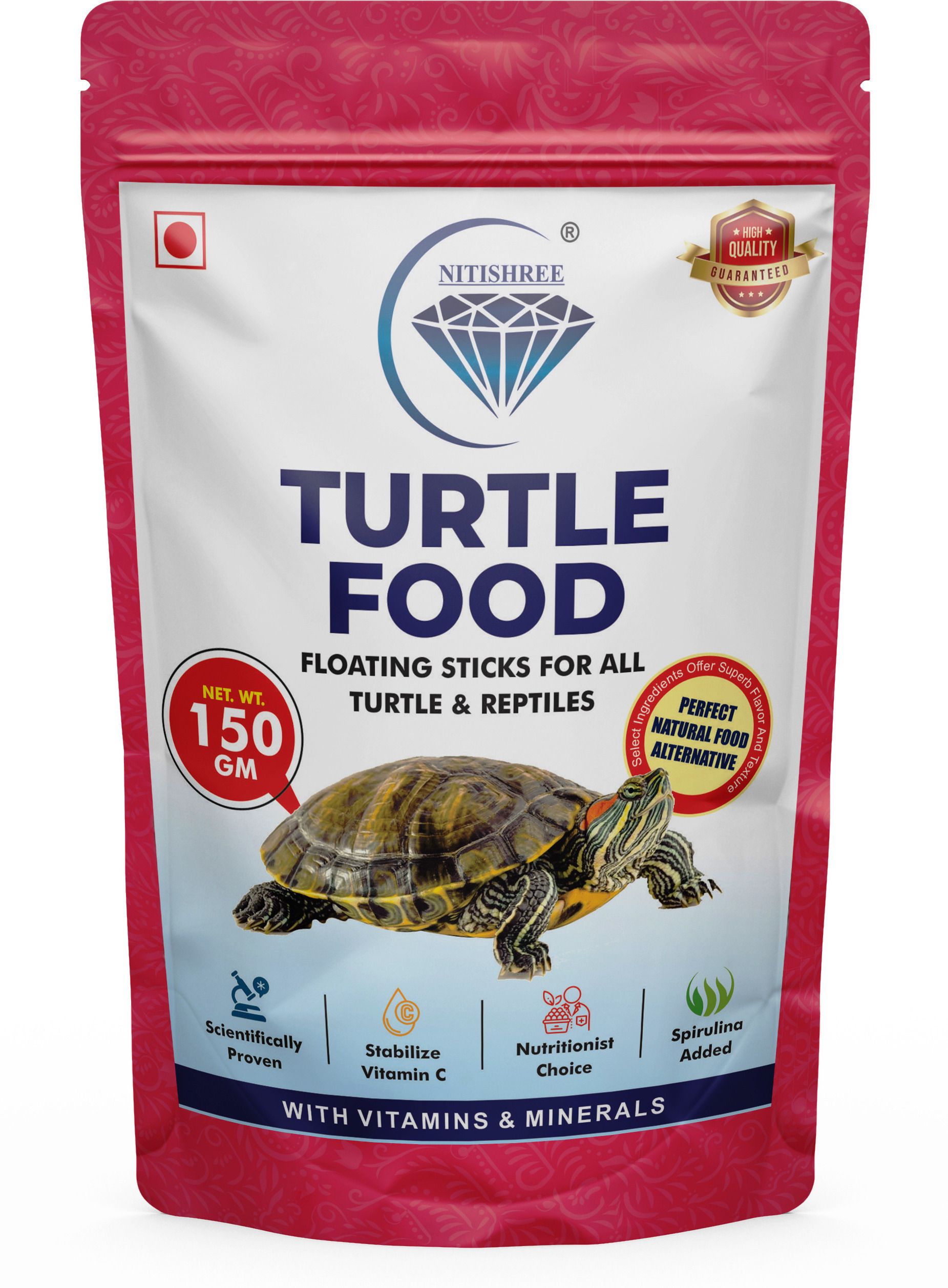 TURTAL FOOD Fortified With Fish Meal (Shrimp) Tortoise food - 150 gm Sea Food 0.15 kg Dry Adult, New Born, Senior, Young Turtle Food-image-20