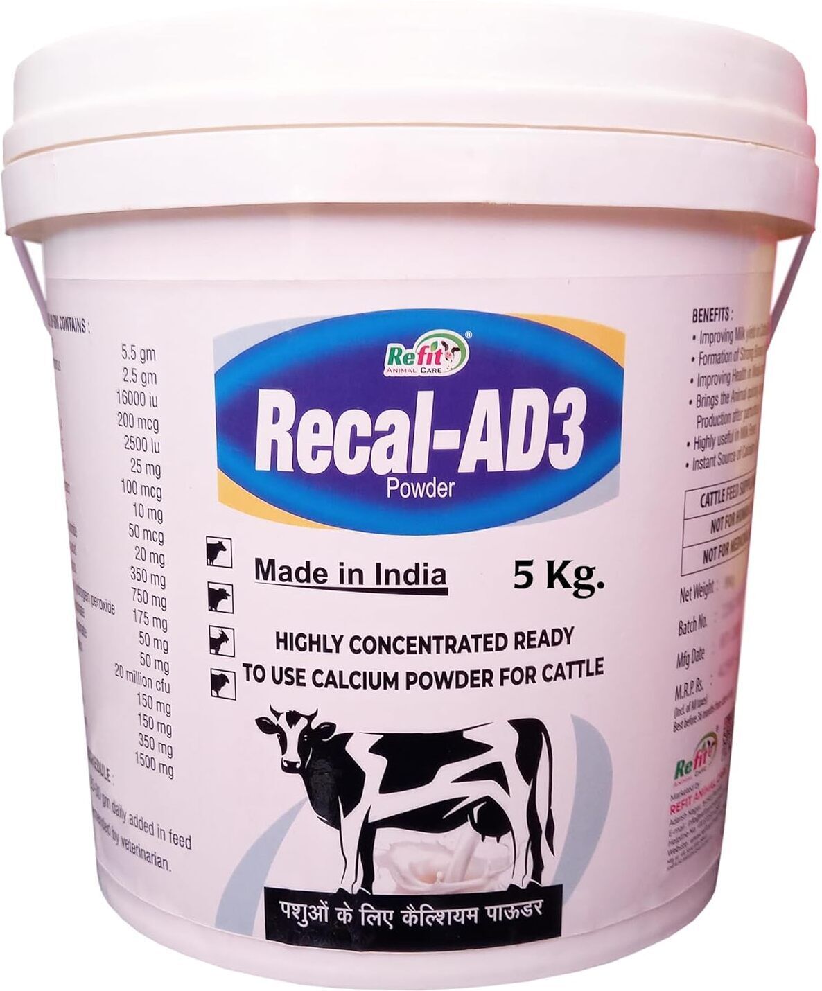 refit animal care Calcium Powder for Cattle, Cow, Goat, Sheep and Livestock Animals Pet Health Supplements-picture-36