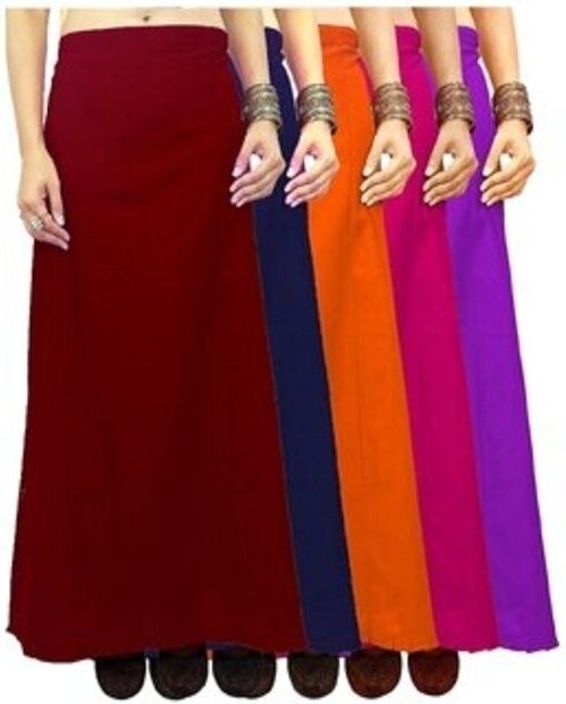 SHIVAWORLD Women Cotton Readymade Inskirt Saree Petticoats with drowstring Polycotton, Cotton Rayon Blend Petticoat-picture-12