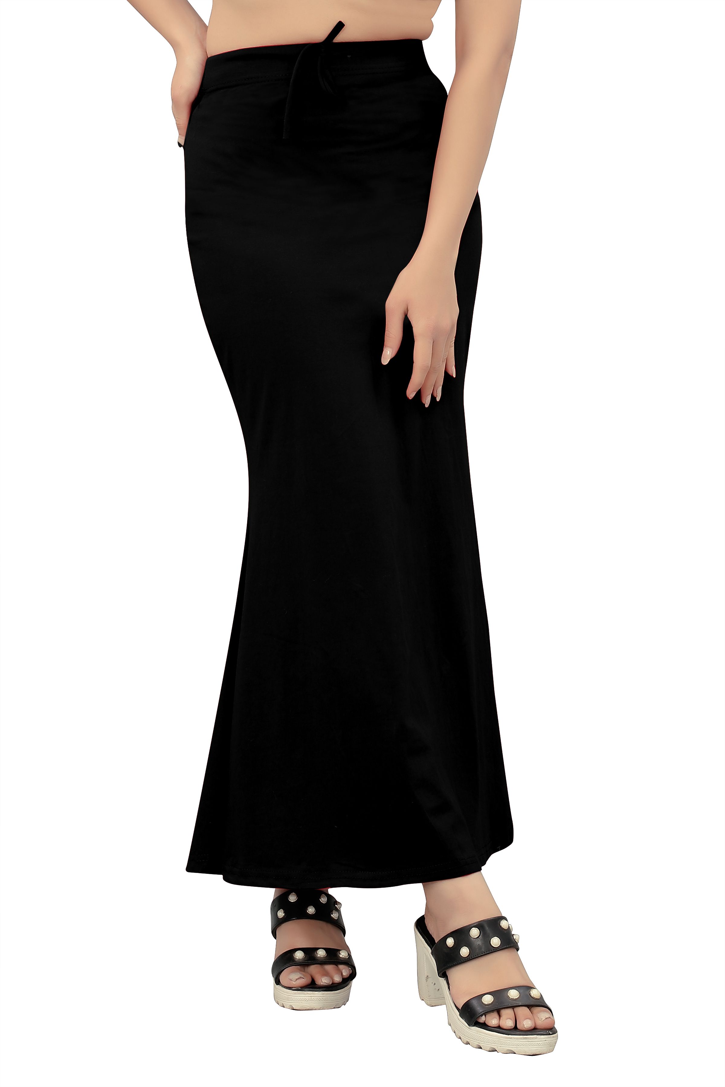 Seviyorum valley Flare_02_Black_S_Saree Shapewear shapewear petticoat For saree Lycra Blend Petticoat-image-23