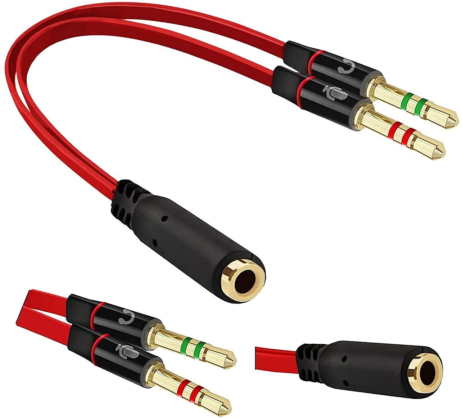 4UONLY Multicolor 3.5mm 2 Male to 1 Female Headphone Earphone GB7 Phone Converter-image-38