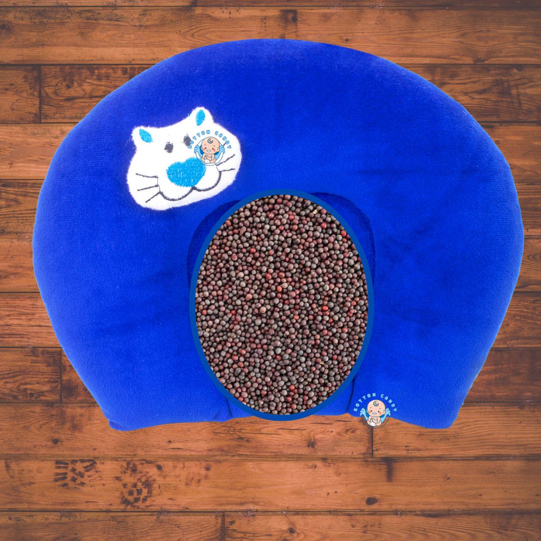 Mustard Seeds (Rai) Pillow Velvet, Baby Head Shaping Takiya Soft Pillow Mustard Seeds Solid Baby Pillow Pack of 1-image-26