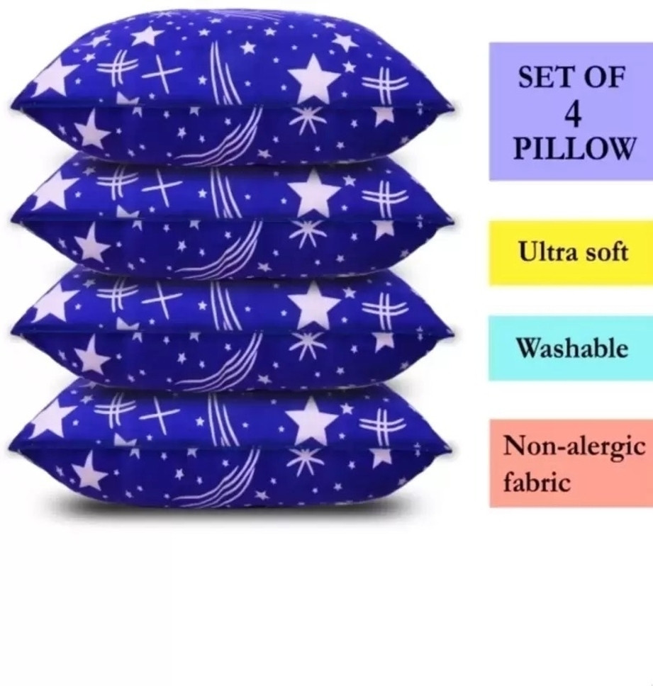 sanju brother LUXORY Microfibre Abstract Sleeping Pillow Pack of 4 image 1