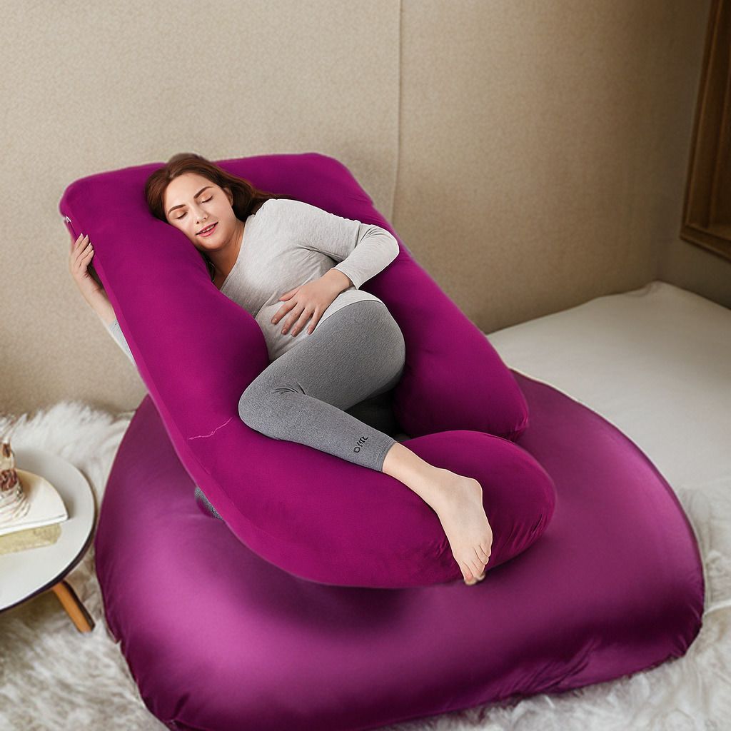 Microfibre Pregnancy Pillow Pack of 1 Abstract J SHAPE PREGNANCY PILLOW-image-39