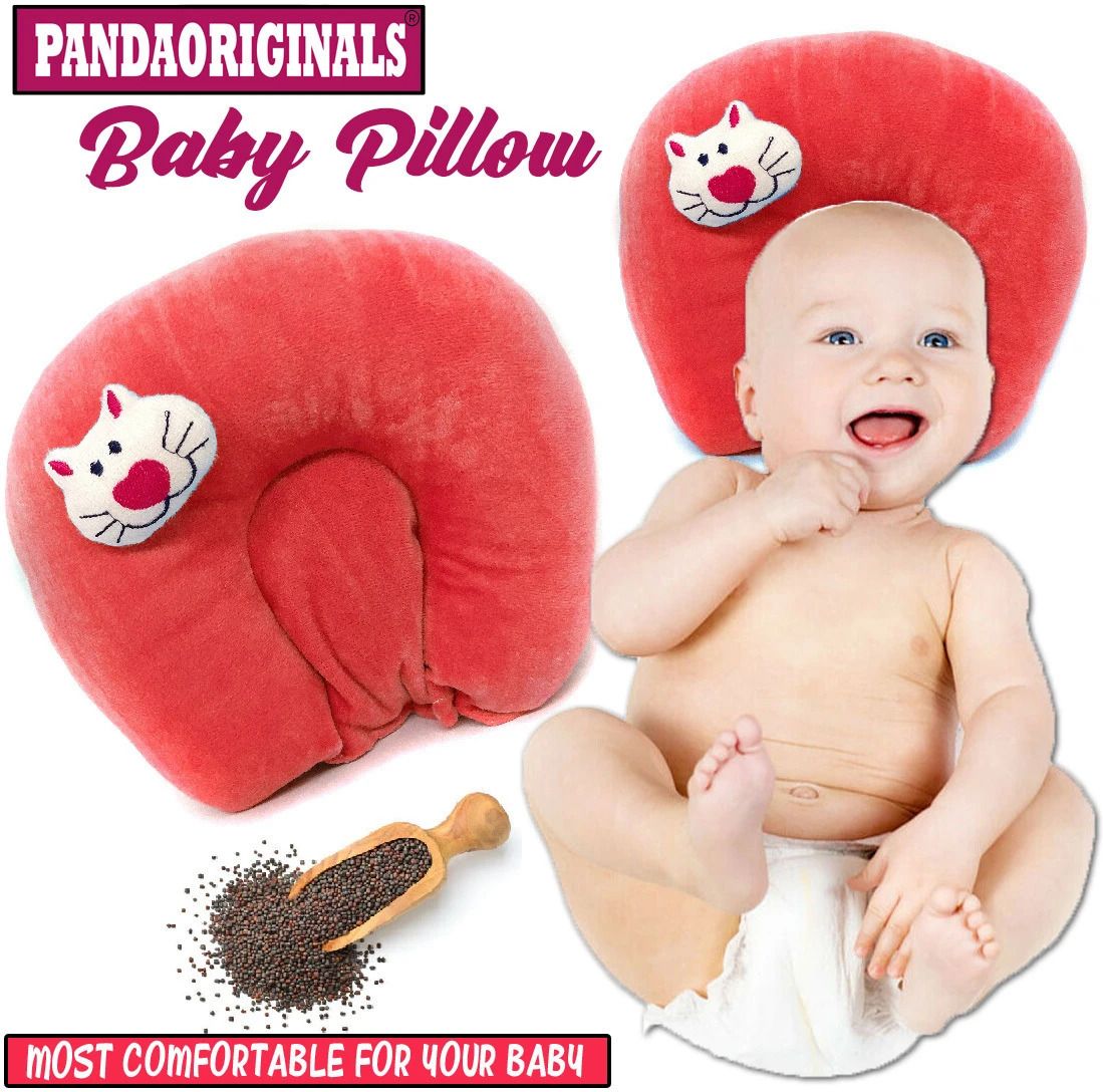 BABY SEED PILLOW, Pillow for Newborn Baby-Round Head Shaping Pillow, 0-12 Months Mustard Seeds Animals Baby Pillow Pack of 1-image-44
