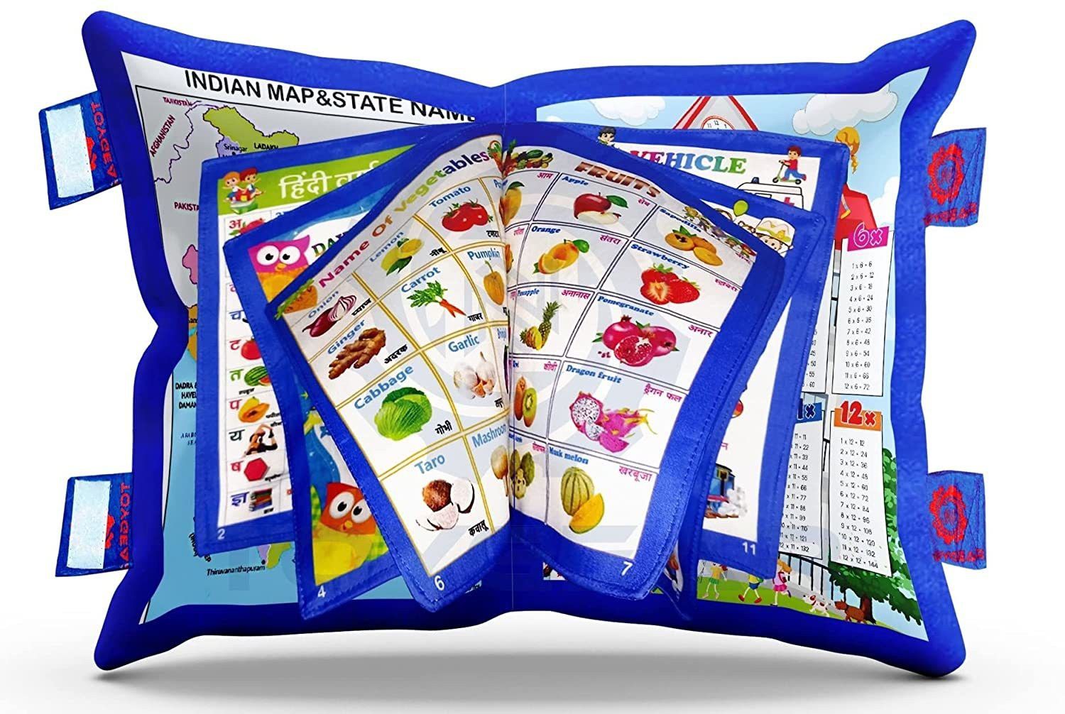 bhvmey Alphabet Numbers Animals Cushion Baby Pillow Book for Up to 1 Year Kids-picture-39
