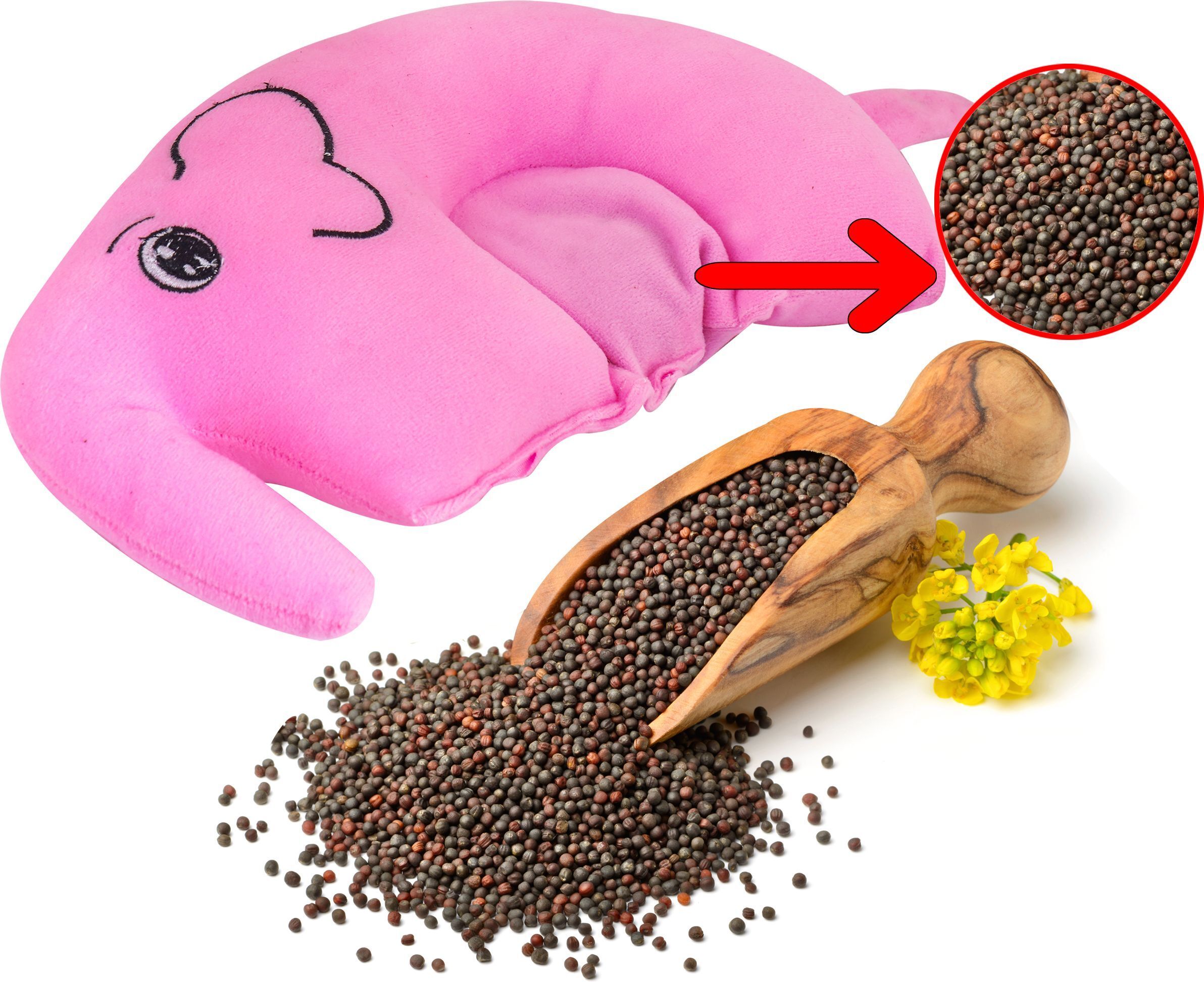 momease Mustard Seeds Baby Pillow Pack of 1 Animals Pillow for Newborn Baby-Round Head Shaping Baby Pillow, 0-12 Months-picture-49