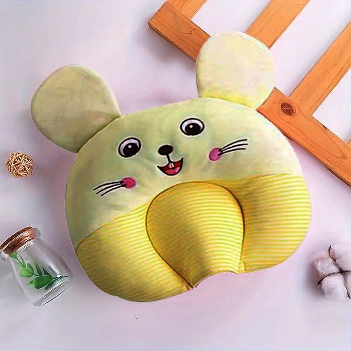 Mustard Seeds Baby Pillow Pack of 1 Smiley-image-32