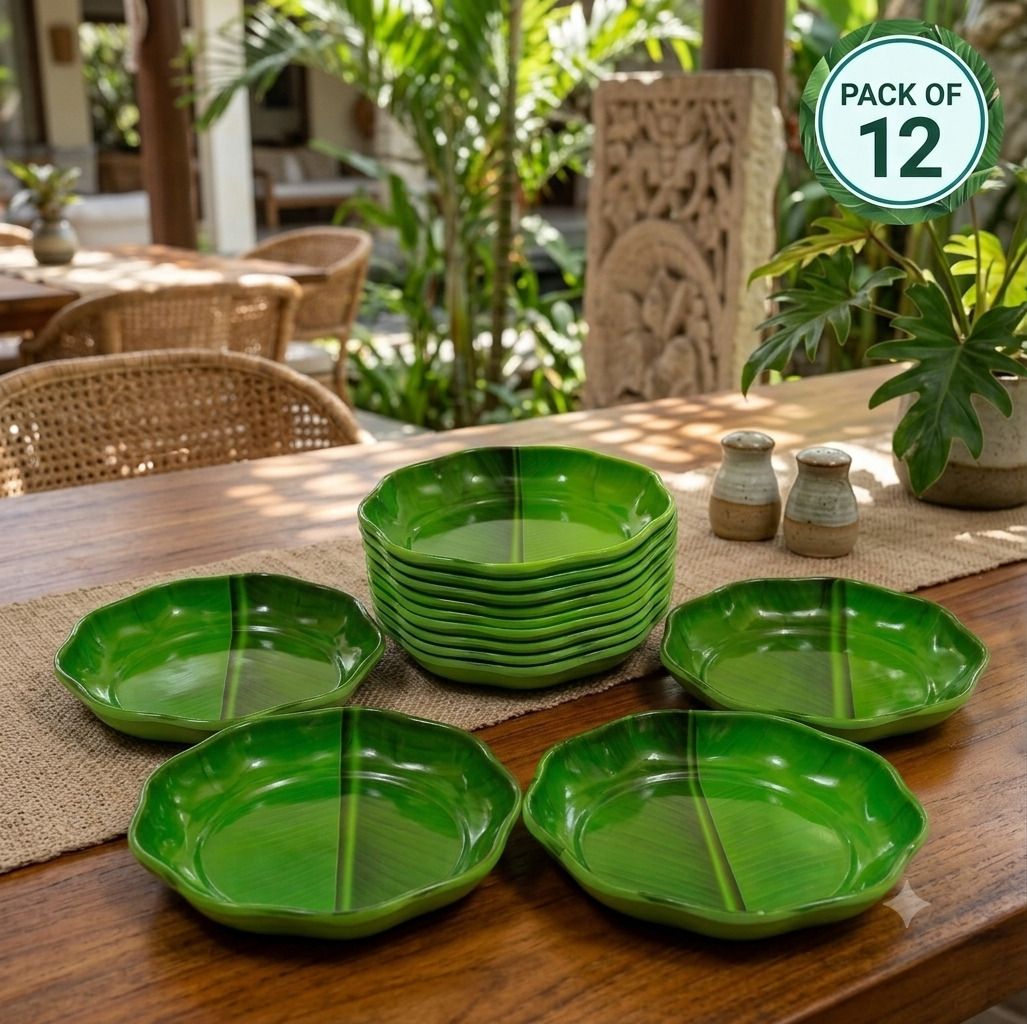 Melamine Snack Plate Set of 12 – Glossy Finish Durable Snack Plate for Kitchen Dinner Plate-image-42