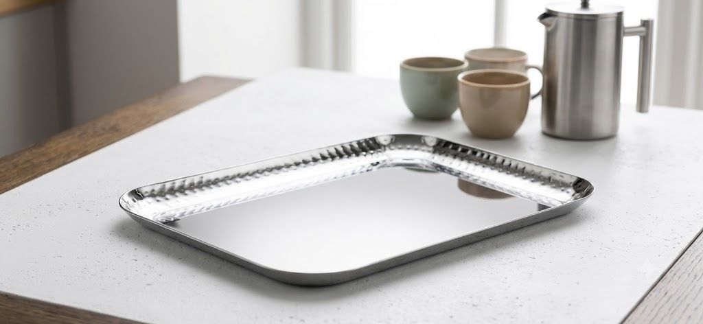 Rectangular Serving Tray with Mirror Finish for Kitchen Dining Tray-image-45