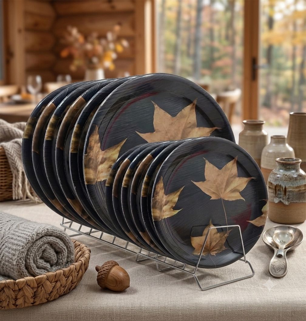 Melamine Full Plate Set of 6 -Stylish Dinner Plates for Home, Hotel & Restaurant Dinner Plate-image-38