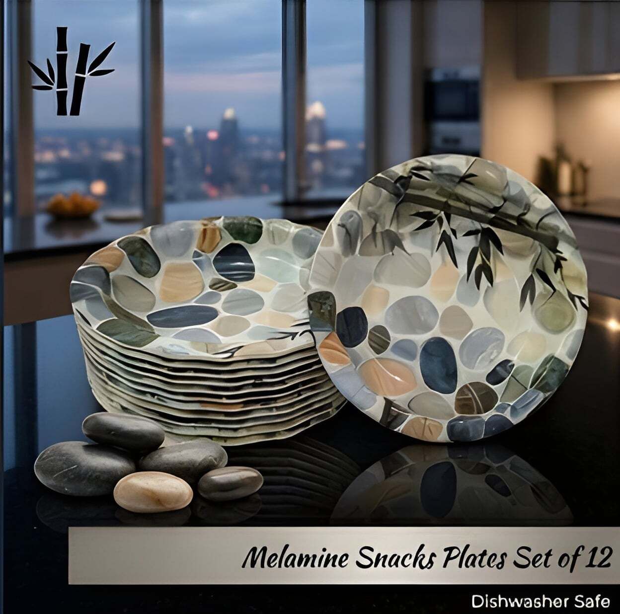 Melamine Snack Plate Pack of 12 – Stackable Plates for Hotel, Dhaba & Restaurant Dinner Plate-image-34