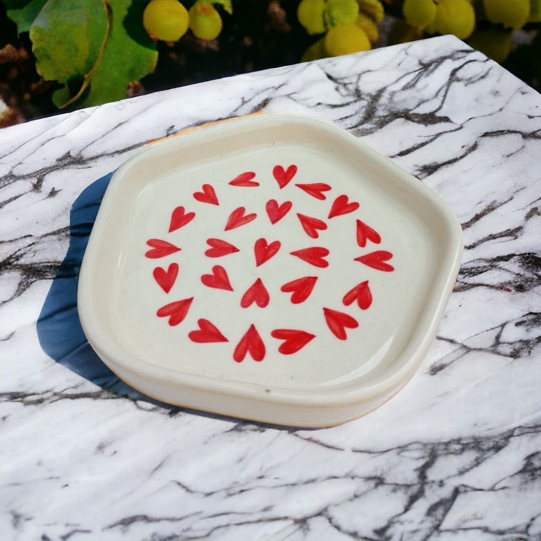 Red Heart Platter Pack Of 1 Quarter Plate-image-16