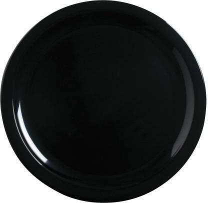 Unbreakable Glossy Plain Designed (Black 27'cm) Dinner Lunch Plates (Pack of 2) Dinner Plate-image-45