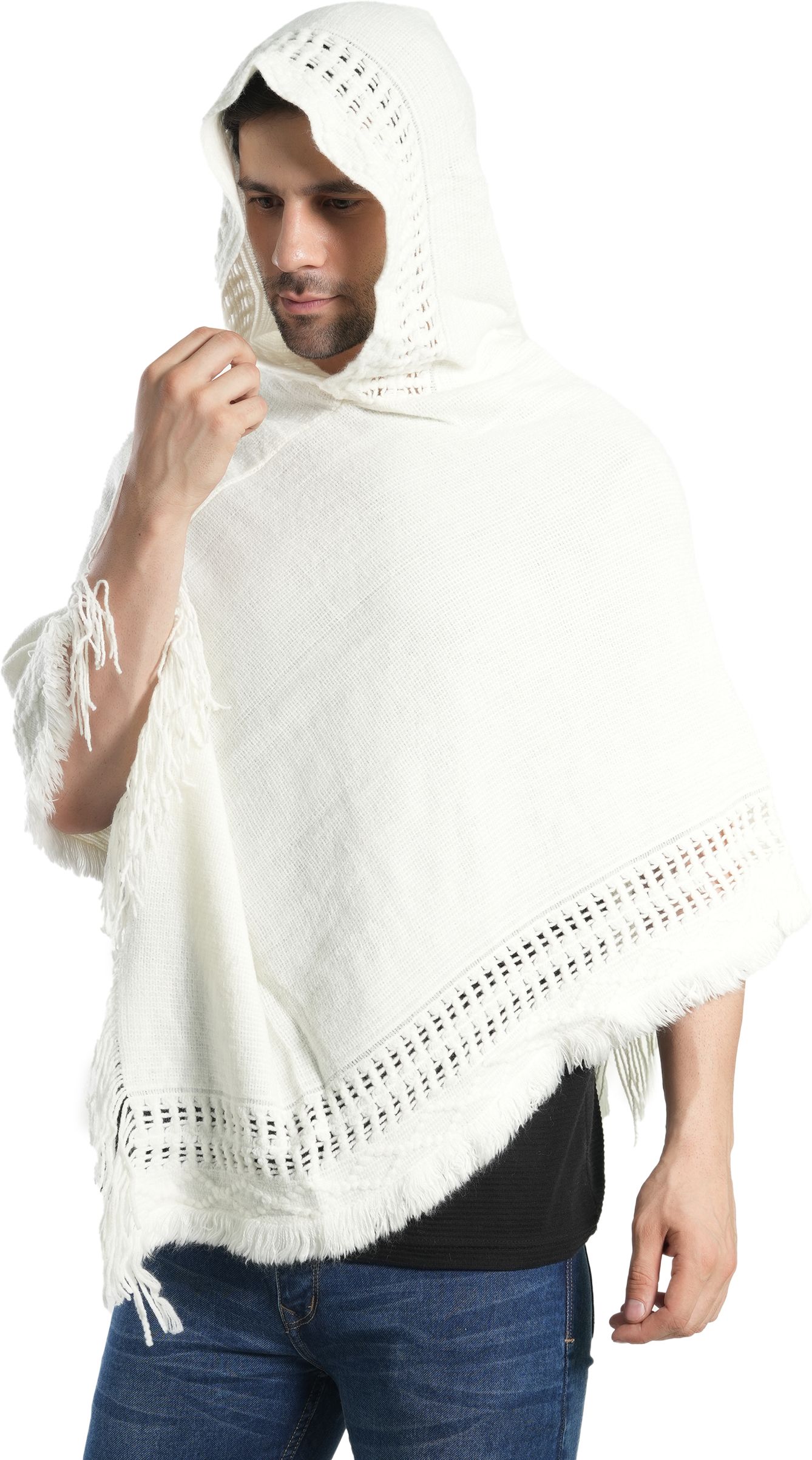 Wool Blend Poncho