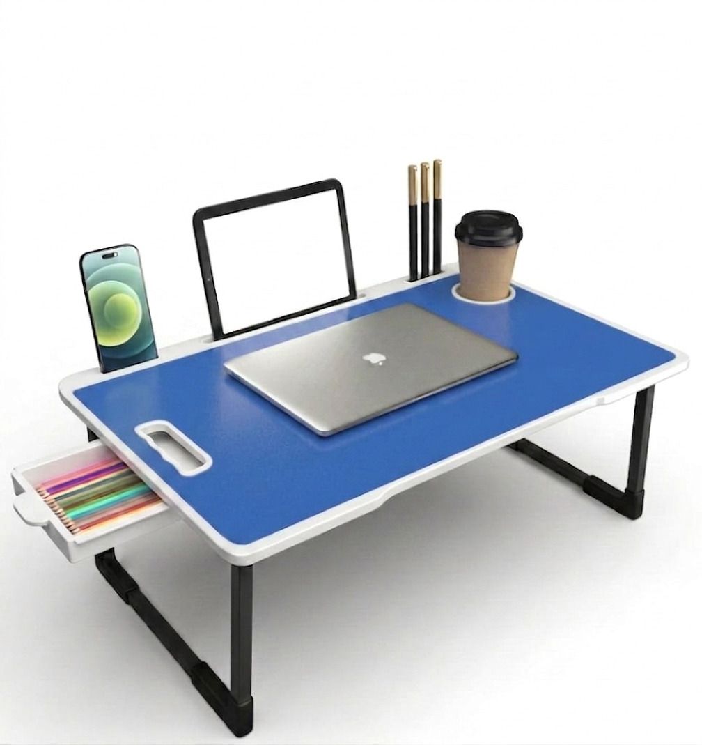 krupa Multipurpose US COTTED BLUE Wood Portable Laptop Table-picture-16
