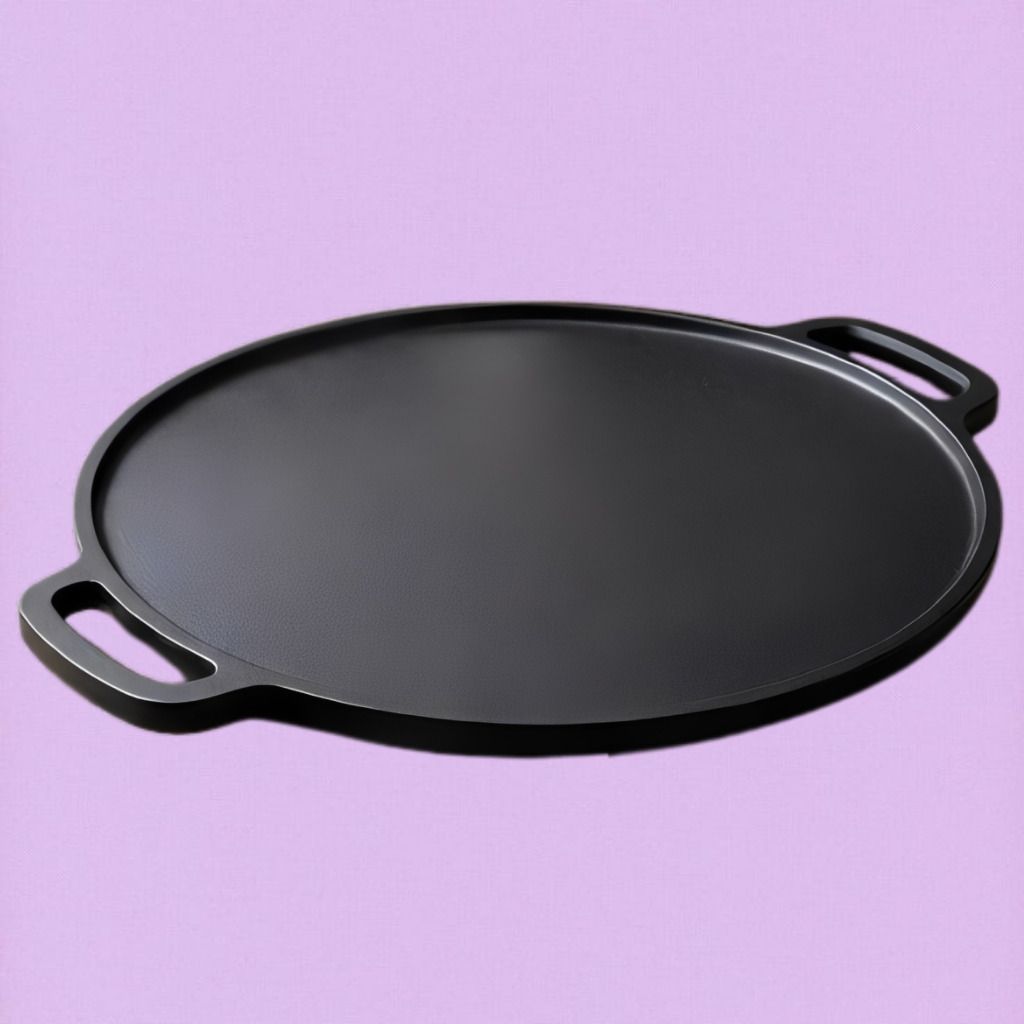 velvora Durable Flat Kitchen Griddle Plate for Modern Home Cooking Tawa 30 cm diameter with Lid-picture-31