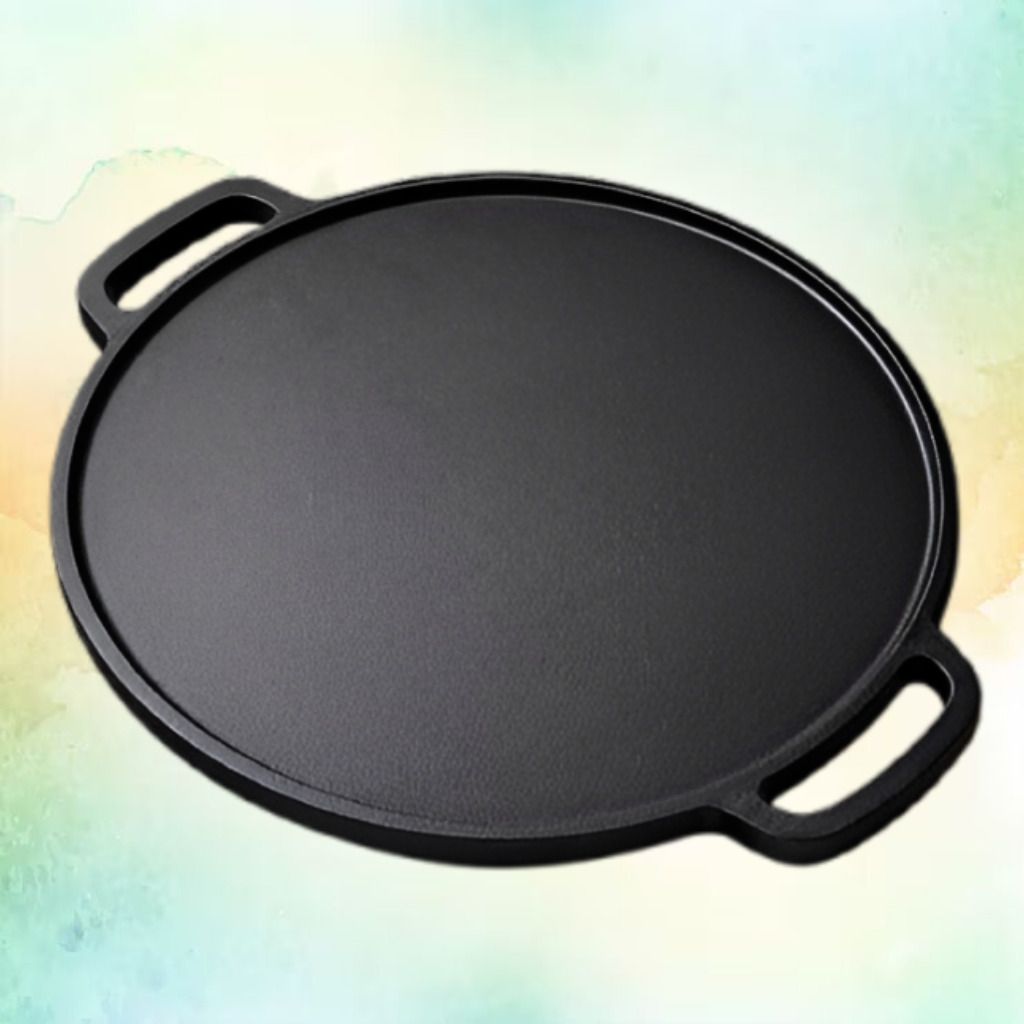 Large Flat Cooking Pan for Versatile Culinary Applications Tawa 30 cm diameter with Lid-image-43