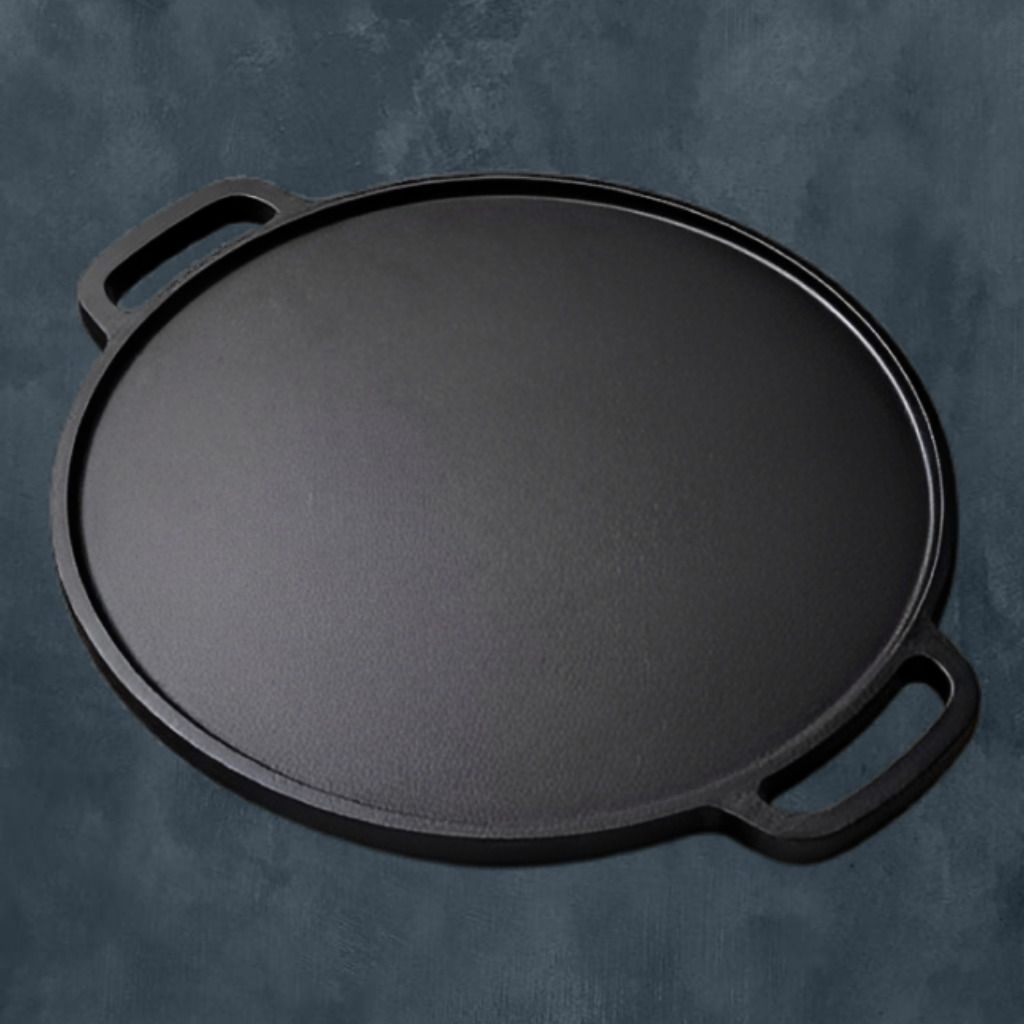 Large Flat Griddle Surface for Breakfast Favorites and Snacks Tawa 30 cm diameter with Lid-image-22