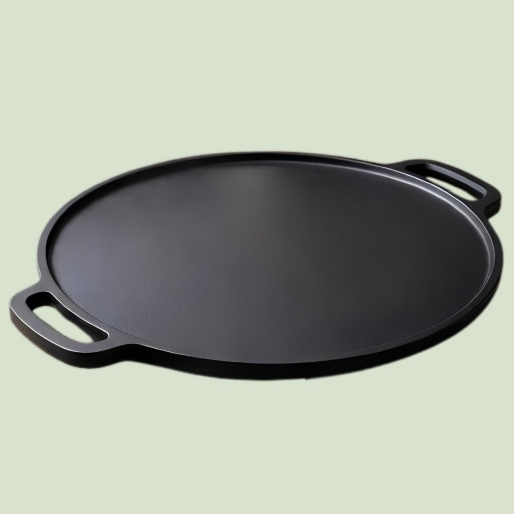 velvora Durable Round Flat Tawa for Multi Purpose Cooking Tawa 30 cm diameter with Lid-picture-14