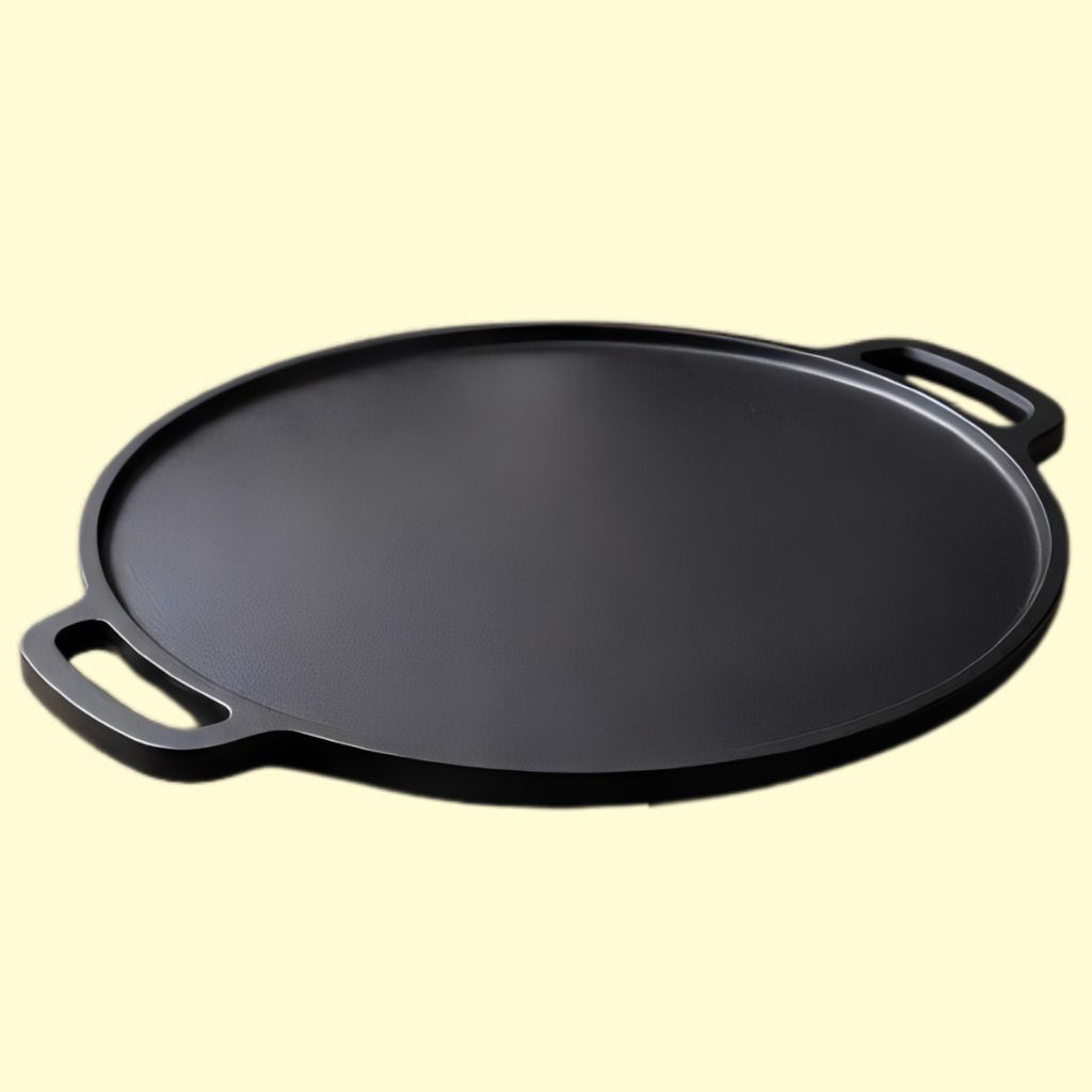 velvora Elite Flat Tawa with Strong Dual Side Carry Handles Tawa 30 cm diameter with Lid-picture-38