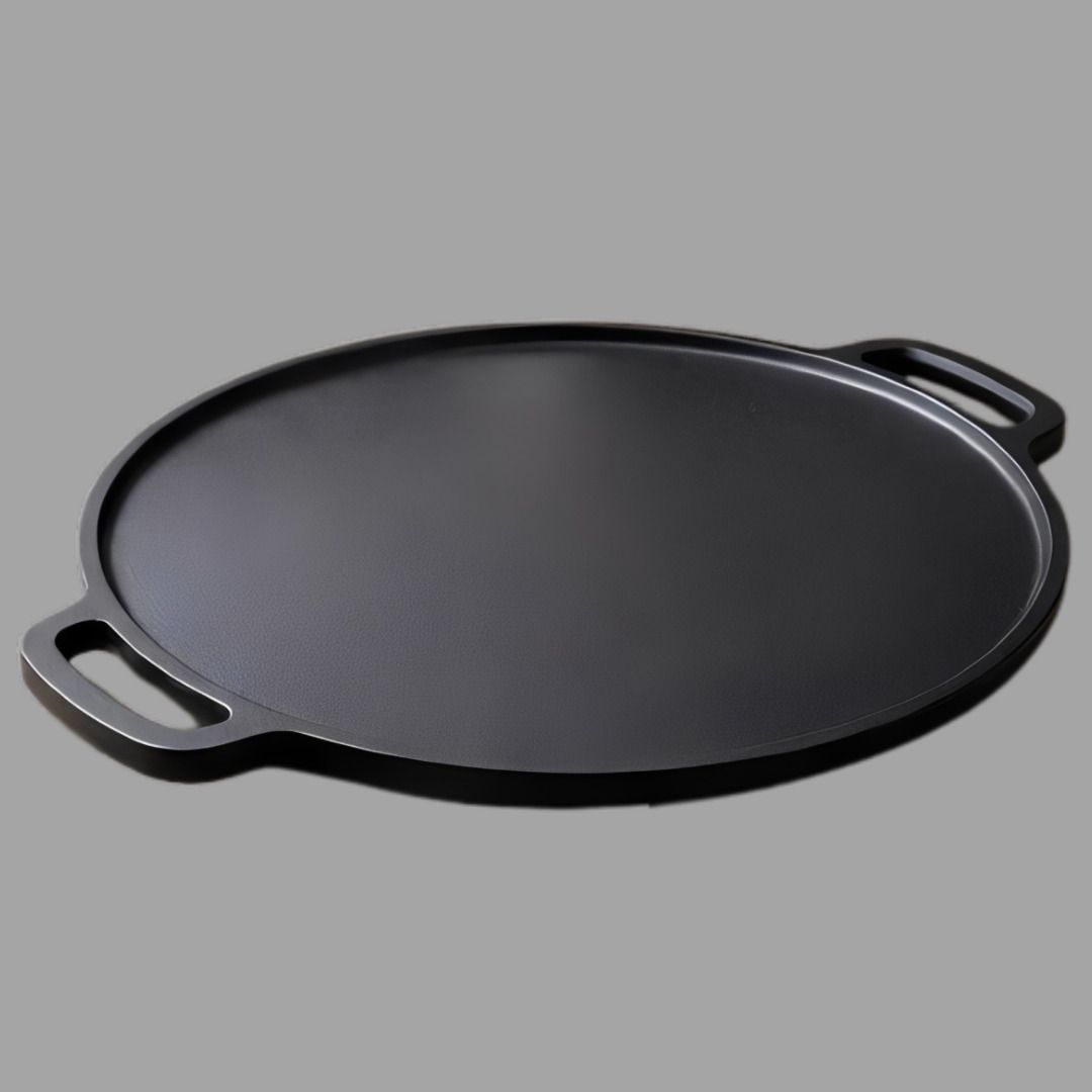 Deluxe Flat Cooking Plate for Home Dining Tawa 30 cm diameter with Lid-image-34