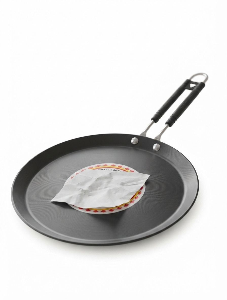 asha enterprises 1 kG,Non-Stick Premium Dosa/Roti TAWA with Extra-Long Handle, Durable Gas-Stove Tawa 18 cm diameter-picture-25