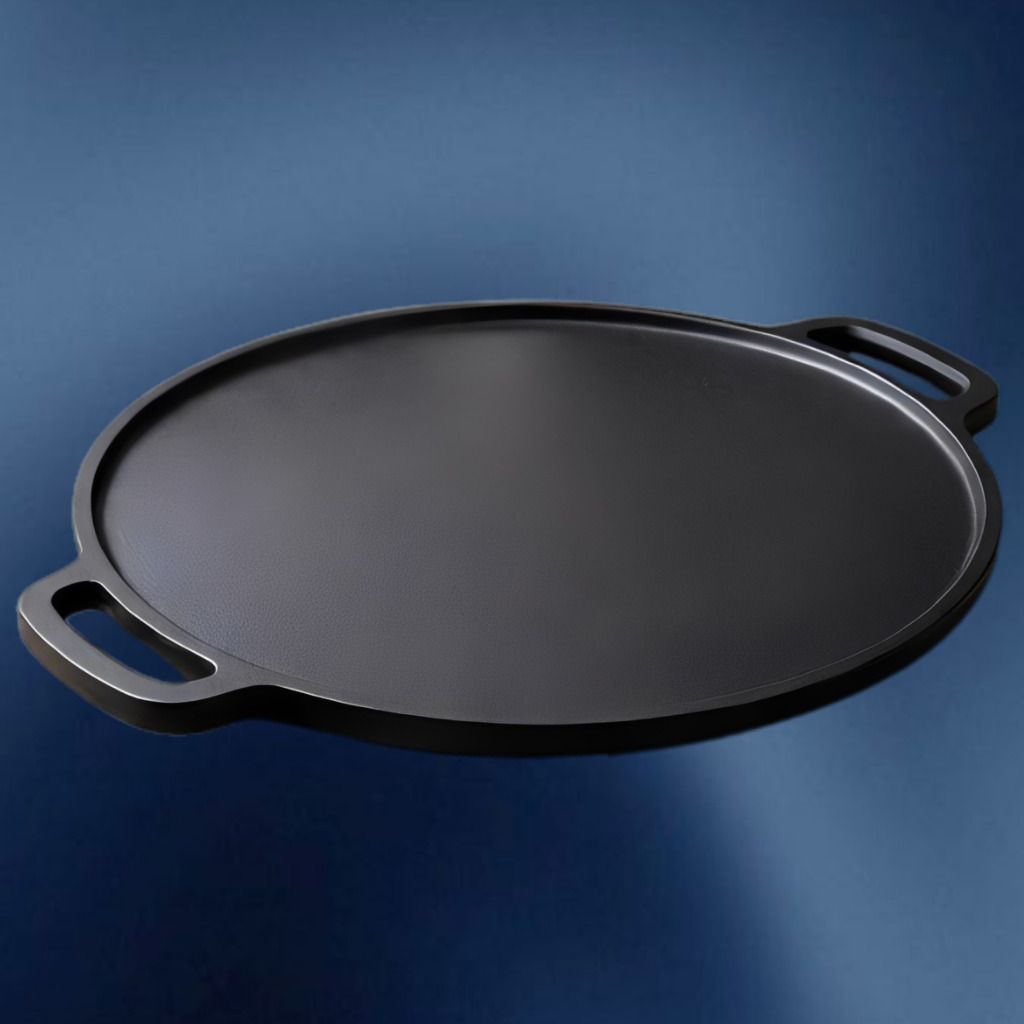 Premium Wide Surface Flat Cooking Plate with Easy Grip Tawa 30 cm diameter with Lid-image-21