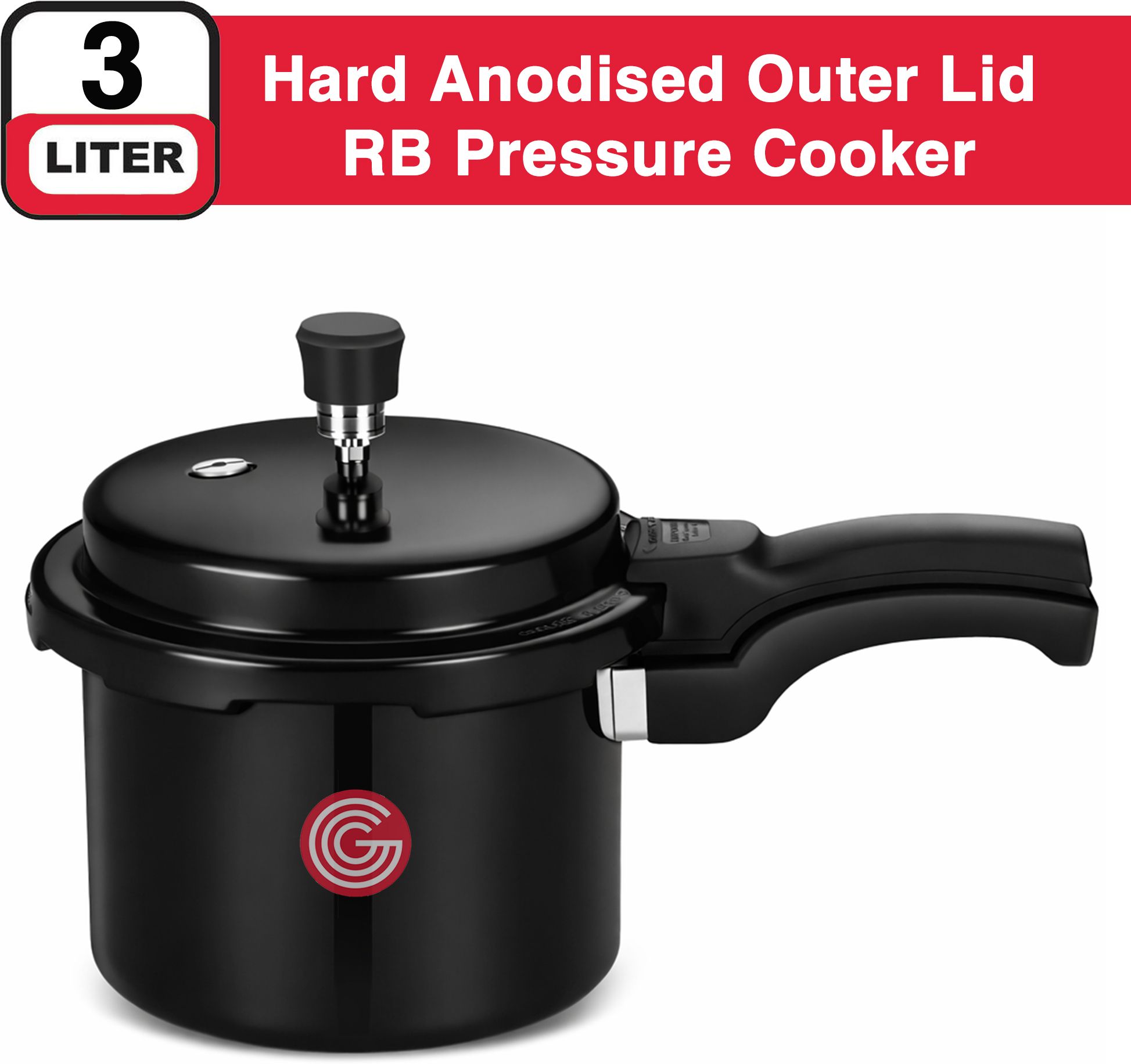 Eagle Black Regular Base with Outer Lid |6 Years Warranty 3 L Pressure Cooker-image-34