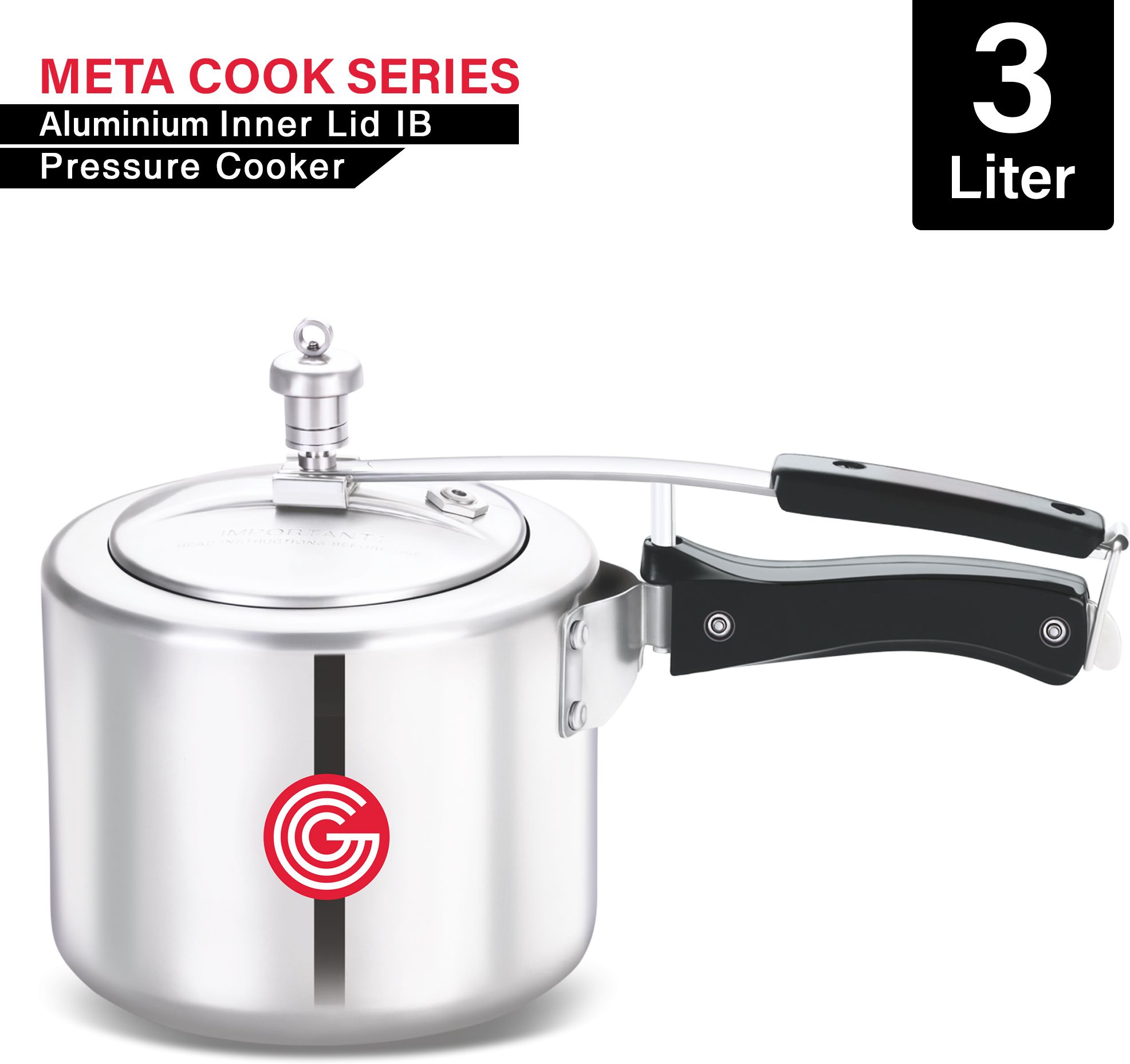 Meta Cook Induction Base with Inner Lid |6 Years Warranty 3 L Induction Bottom Pressure Cooker-image-41