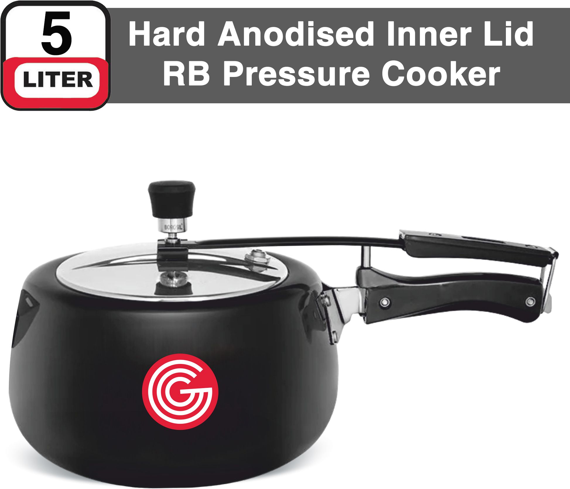 globe Lyca Regular Base with Stainless Steel Inner Lid|6 Years Warranty 5 L Pressure Cooker-picture-45
