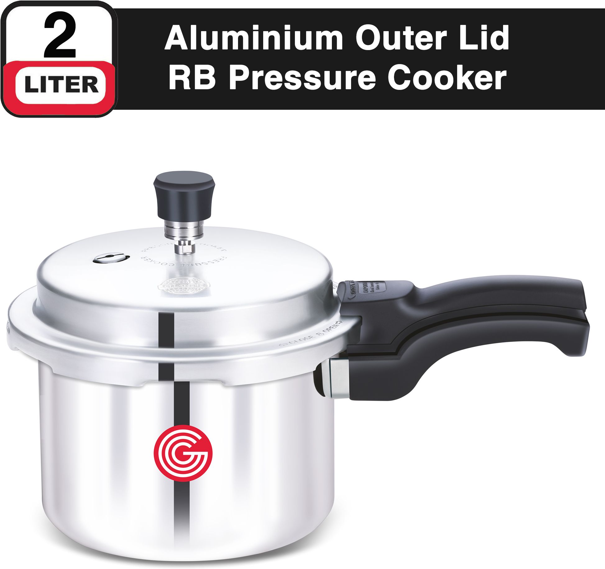 globe Kiwi Regular Base with Outer Lid |6 Years Warranty 2 L Pressure Cooker-picture-44