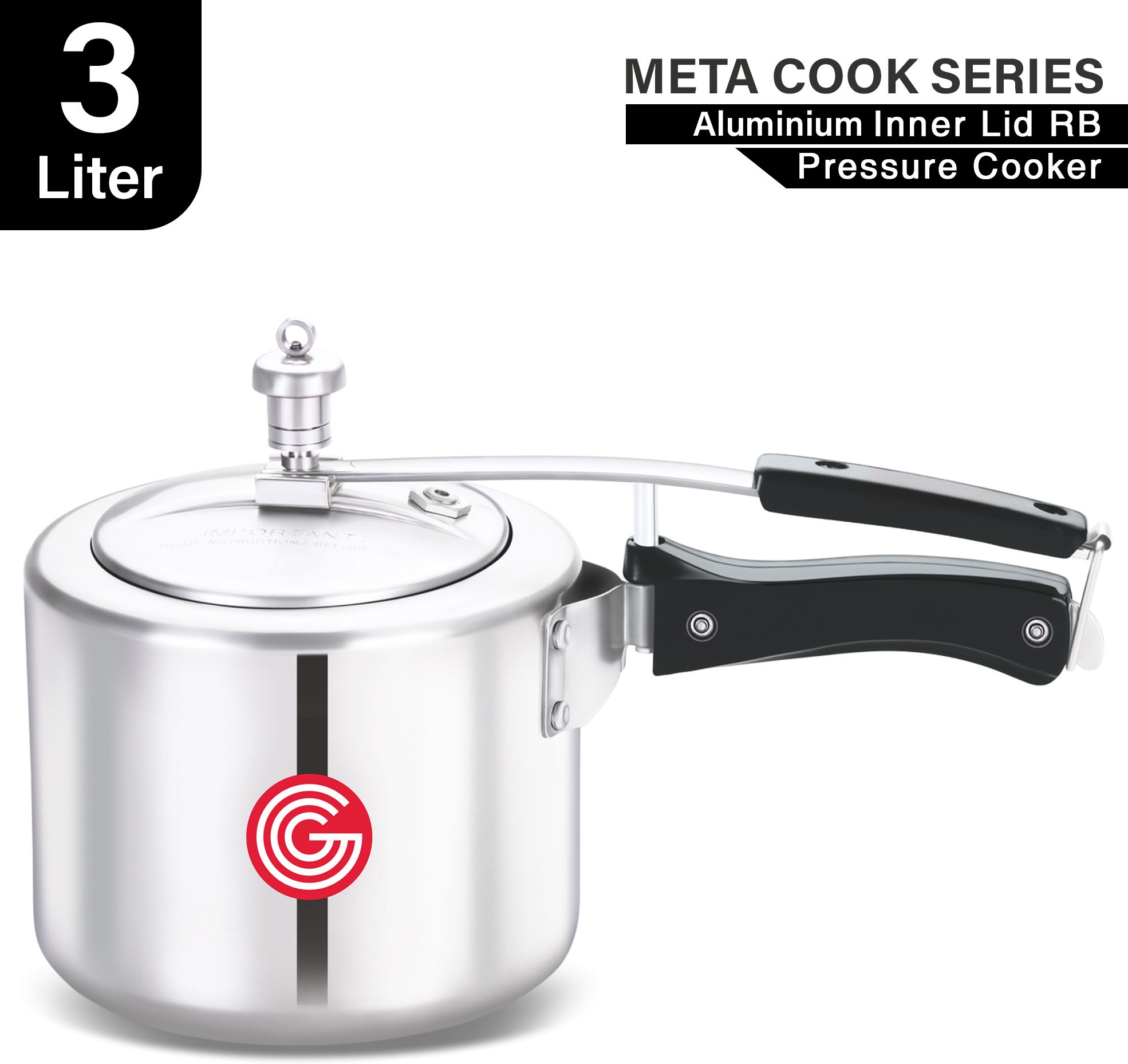 Meta Cook Regular Base with Inner Lid |6 Years Warranty 3 L Pressure Cooker-image-49