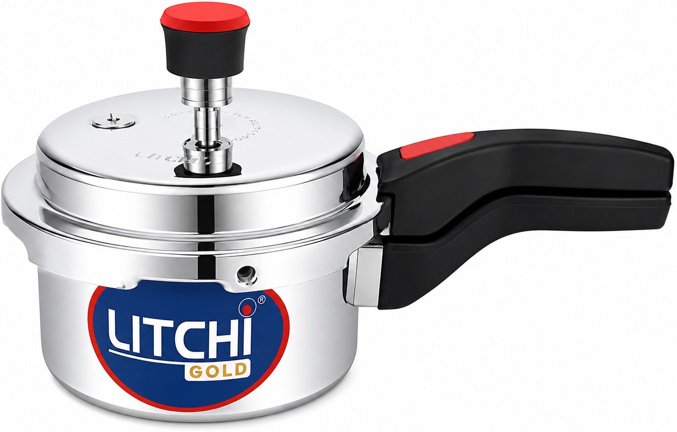 litchi Aluminium Outerlid 1 Ltr 1 L Pressure Cooker-picture-43