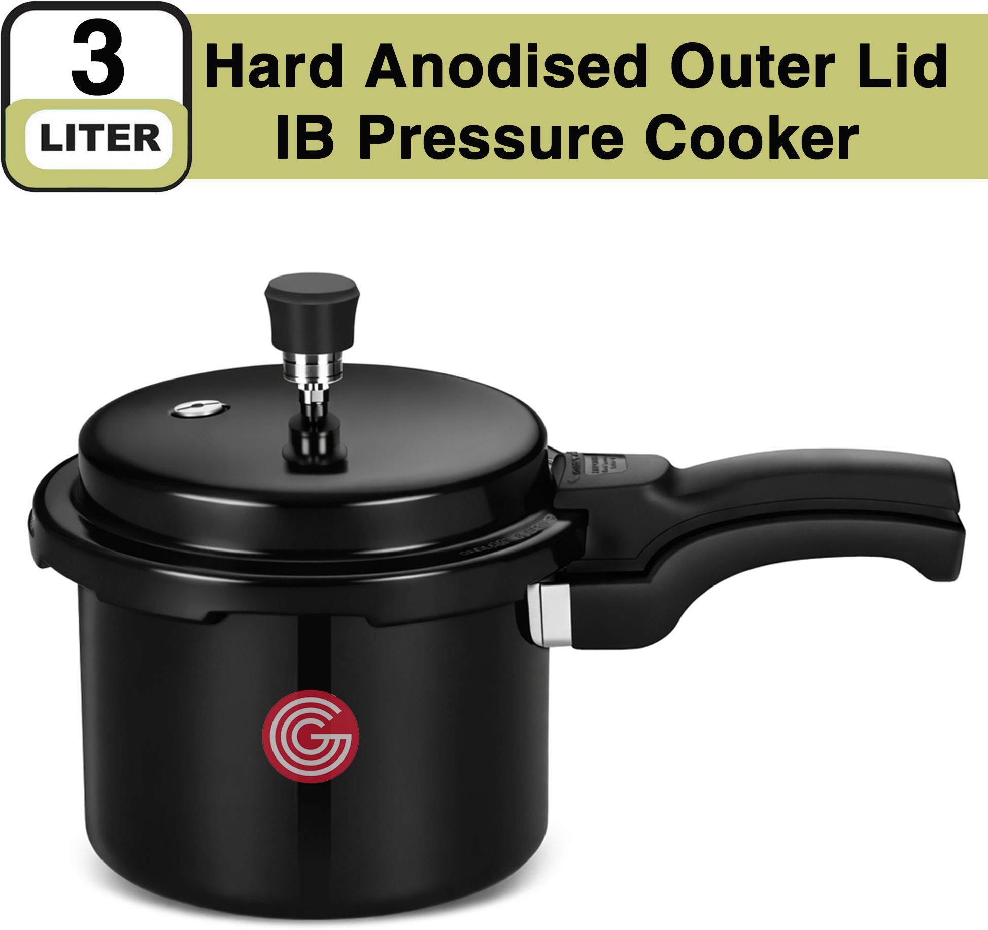 Eagle Black Induction Base with Outer Lid |6 Years Warranty 3 L Induction Bottom Pressure Cooker-image-10