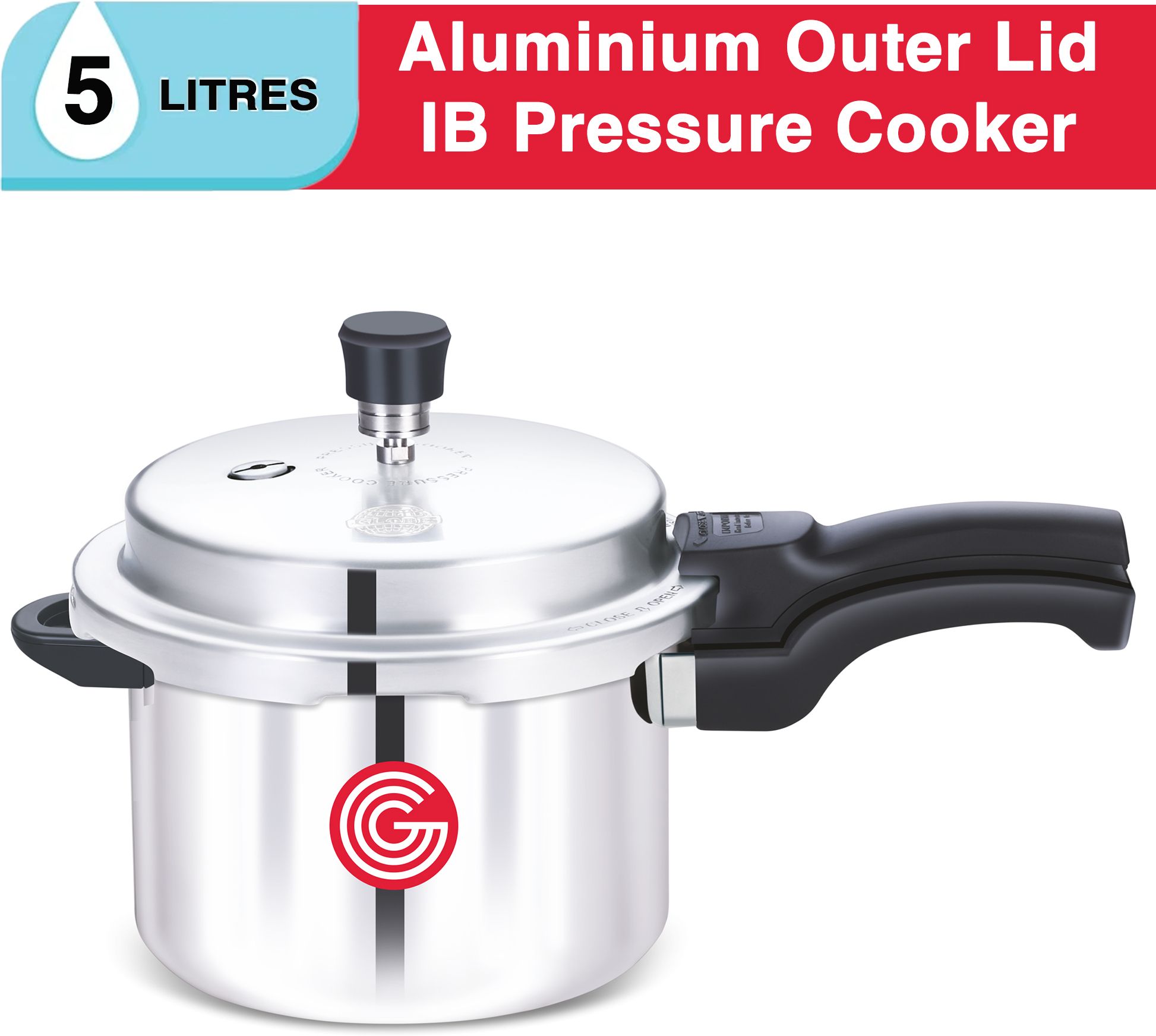 globe Kiwi Regular Base with Outer Lid |6 Years Warranty 5 L Induction Bottom Pressure Cooker-picture-47