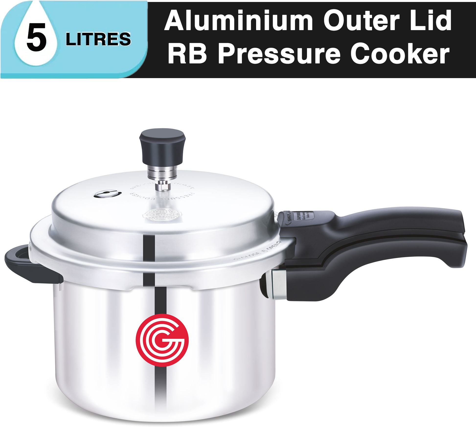 globe Kiwi Regular Base with Outer Lid |6 Years Warranty 5 L Pressure Cooker-picture-43