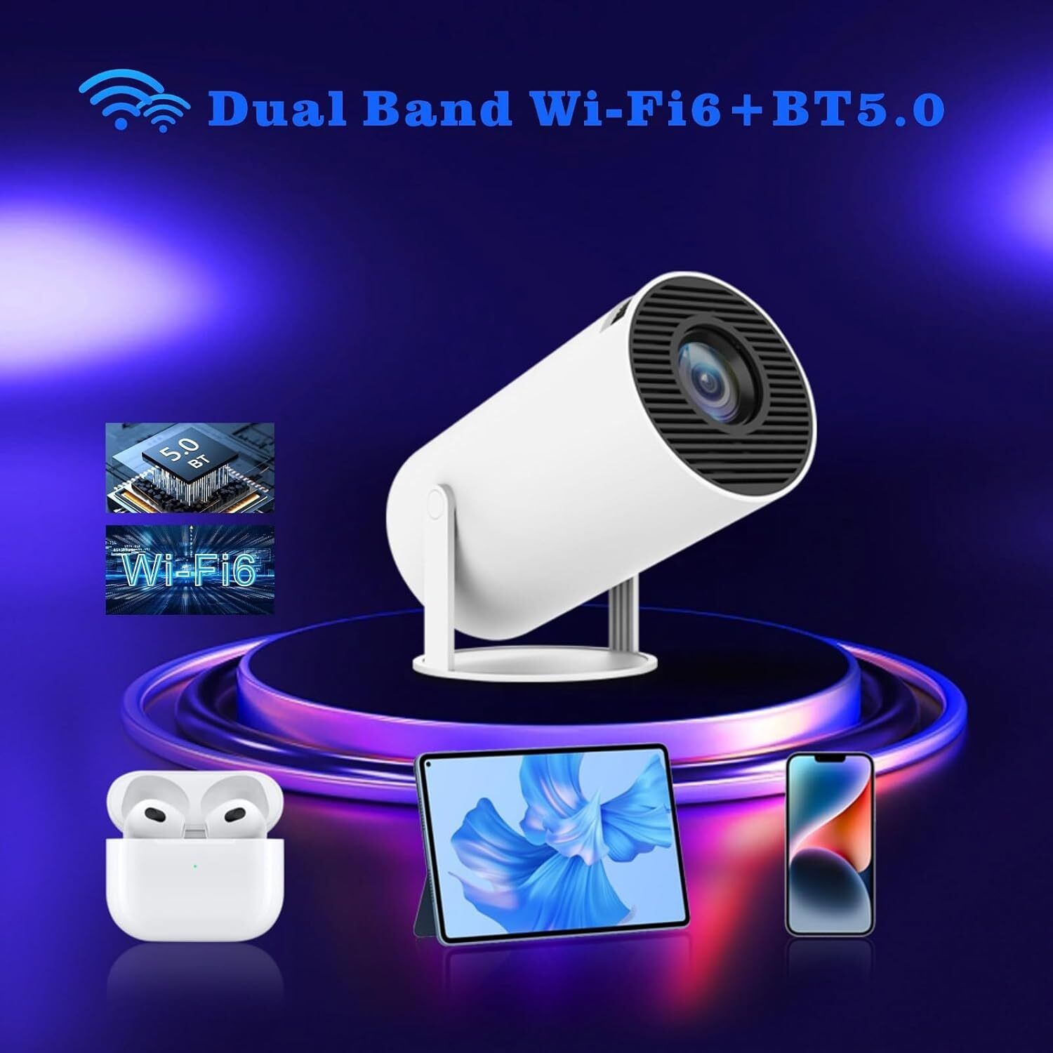 IMMUTABLE Full HD Ultra Bright Home Cinema Smart Android Projector With Screen YUN21 Projector Screen (Width 115.5 cm x 44.5 cm Height)-image-20