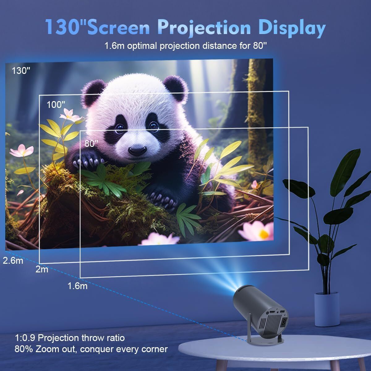 4uonly Crystal-clear Full HD projection with sharp detail Ax23 Projector Screen (Width 115.5 cm x 44.5 cm Height)-image-7