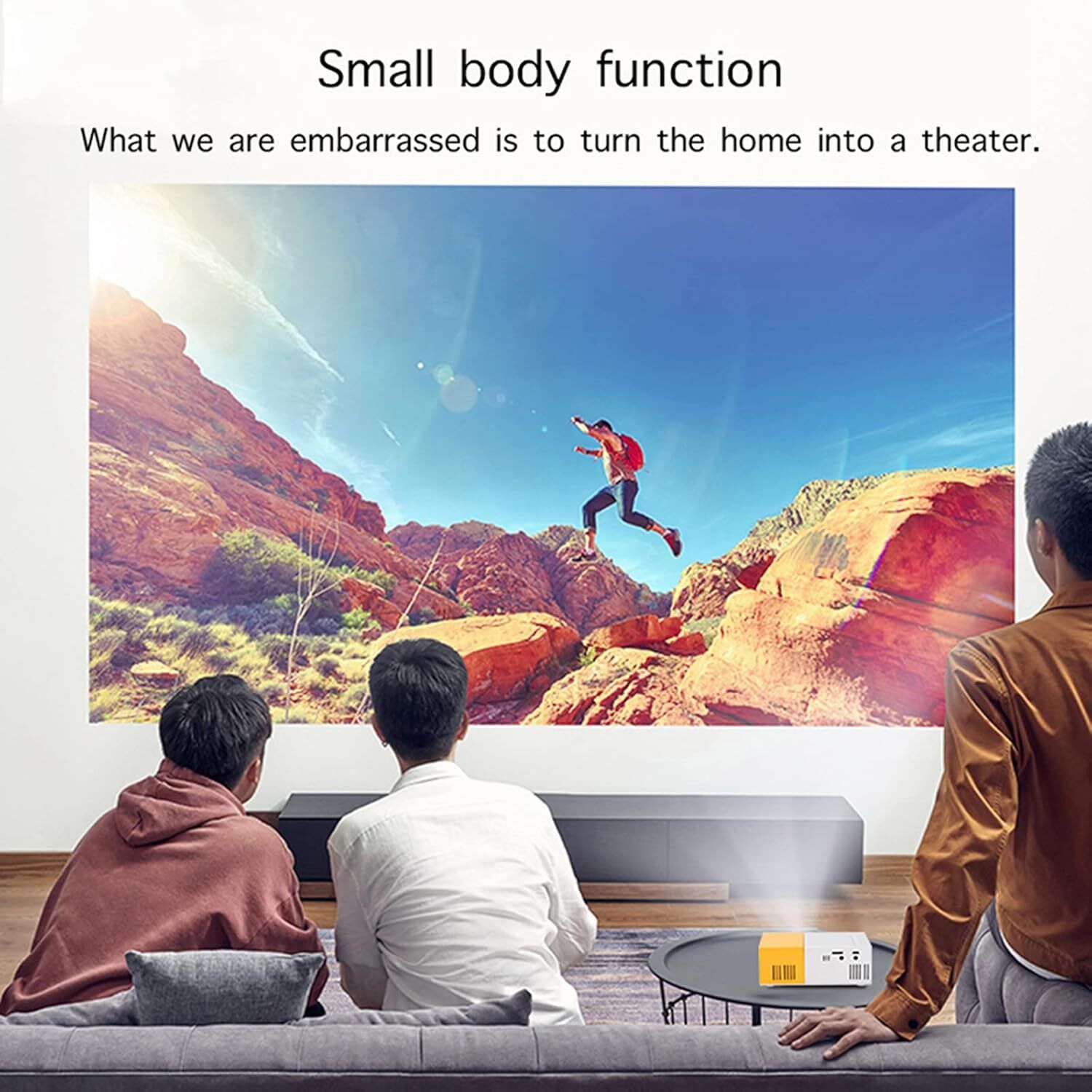 IMMUTABLE Full HD LED Projector YG-300 White&Yellow COI2 Projector Screen (Width 5 cm x 10 cm Height)-image-17