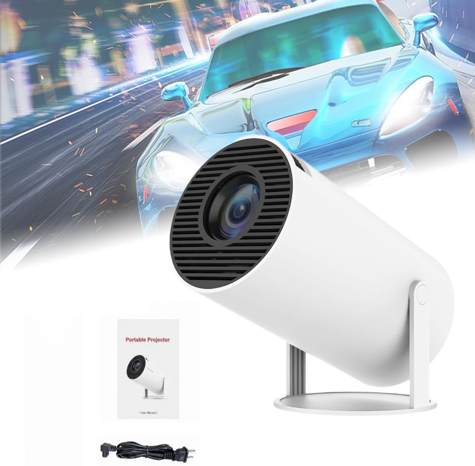 TECHEL Buy Newest Portable Mini Projector, 4K 1080P Full HD Projector YNT3 Projector Screen (Width 115.5 cm x 44.5 cm Height)-image-46