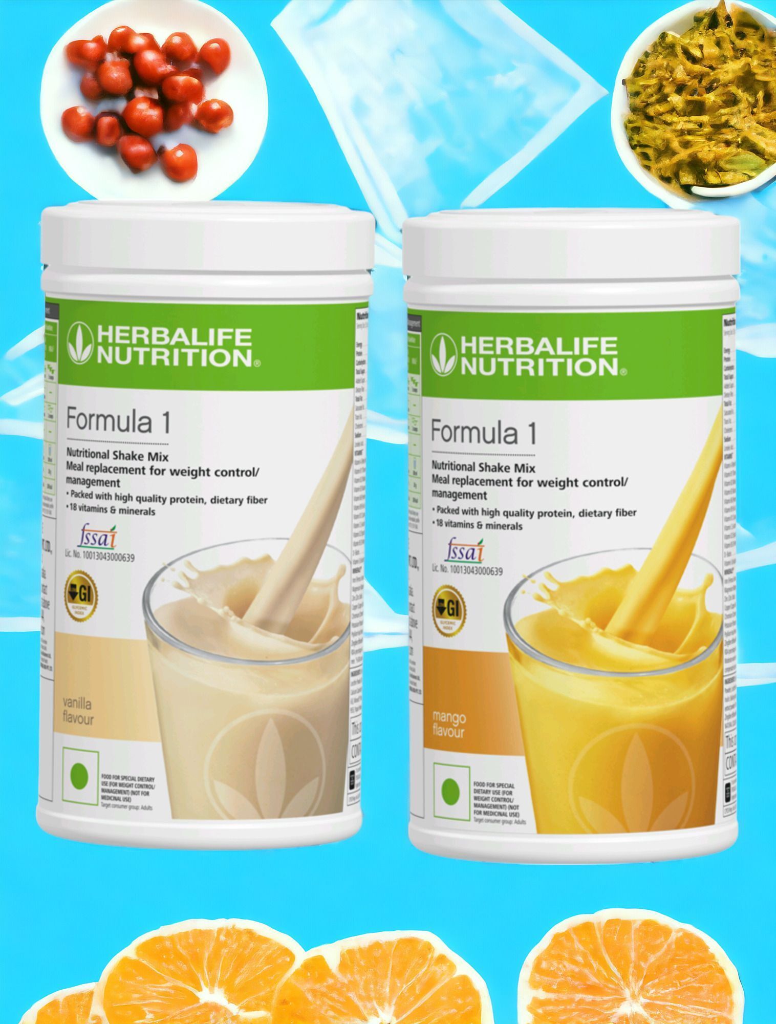 vritilife Herbalife Formula 1 Shake Mango + venilla Mango + venilla Powder-picture-6