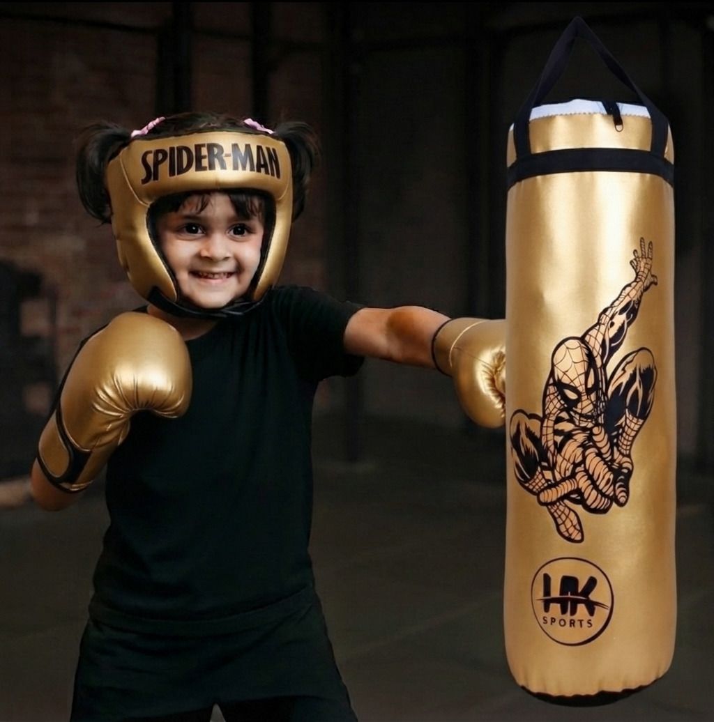 HANGING BOXING KIT SET GOLDEN SPIDER Hanging Bag-image-43
