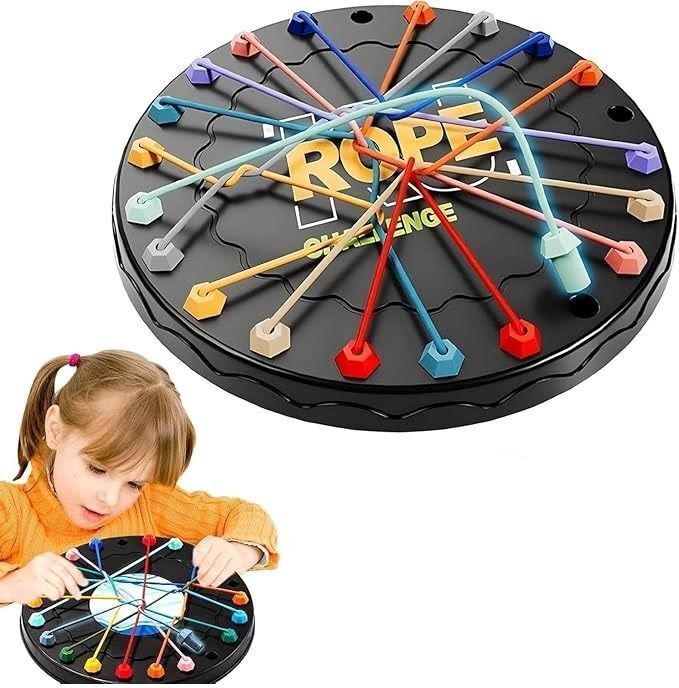 Rope Untangling Puzzle Game 10 Ropes Fun Family Travel game For Kids & Adults-image-43