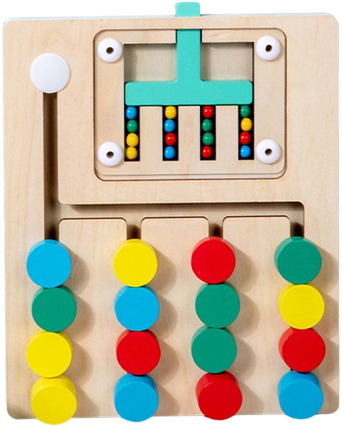 Wooden Color Sorter Puzzle Board Brain Development Toy for Kids-image-47