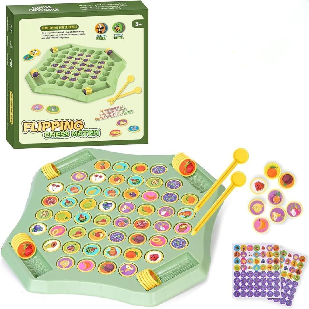countrylink 54PCS Animal Flip Memory Chess Game – Fun Matching Board Game for Kids & Travel Party & Fun Board Game-picture-1