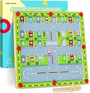 glenston Fun car park Alphabet Learning Letter Maze for Toddlers, Montessori Toys 4.4 cm Archery Board-picture-27