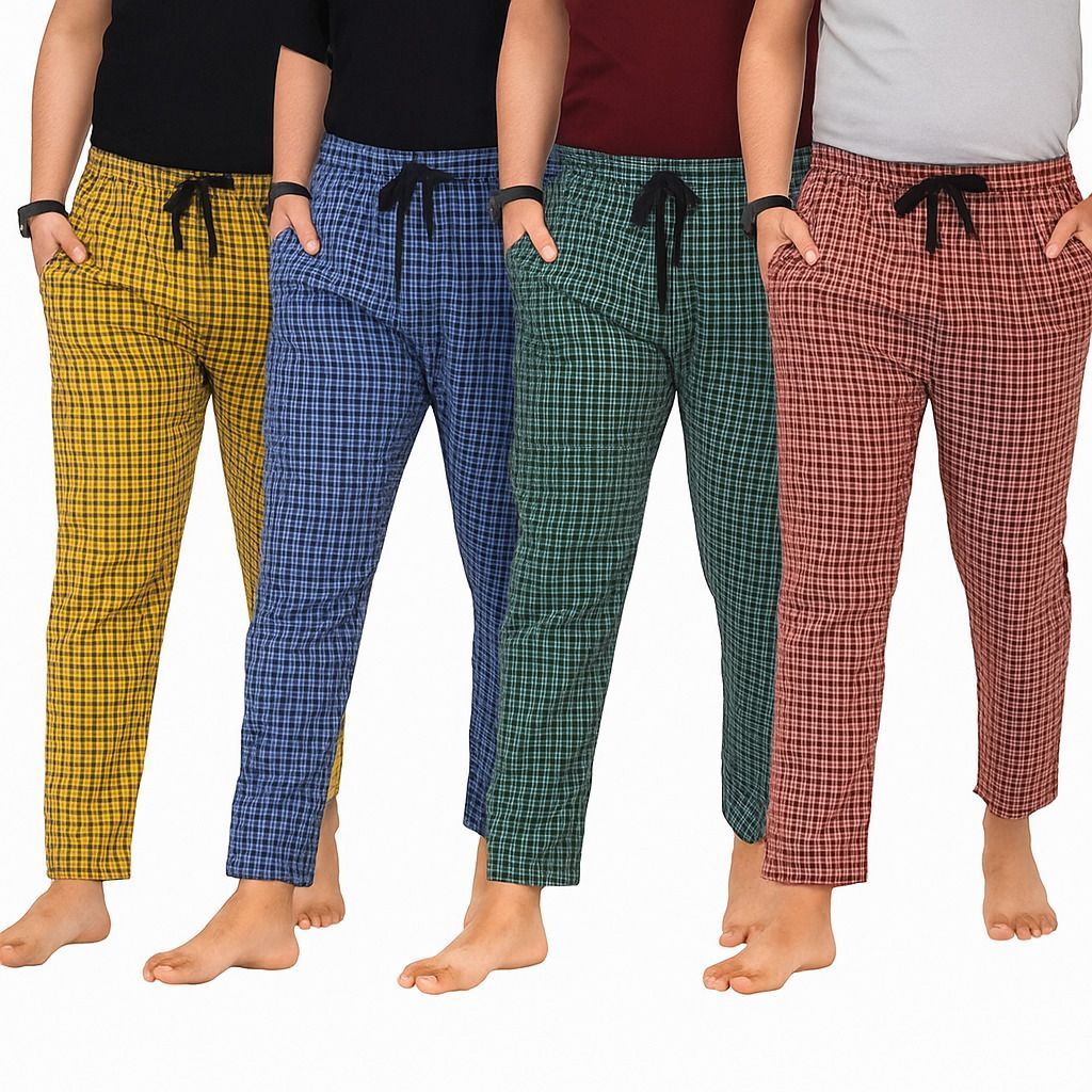 ajh fashion Pack of 4 Men Pyjama-picture-28