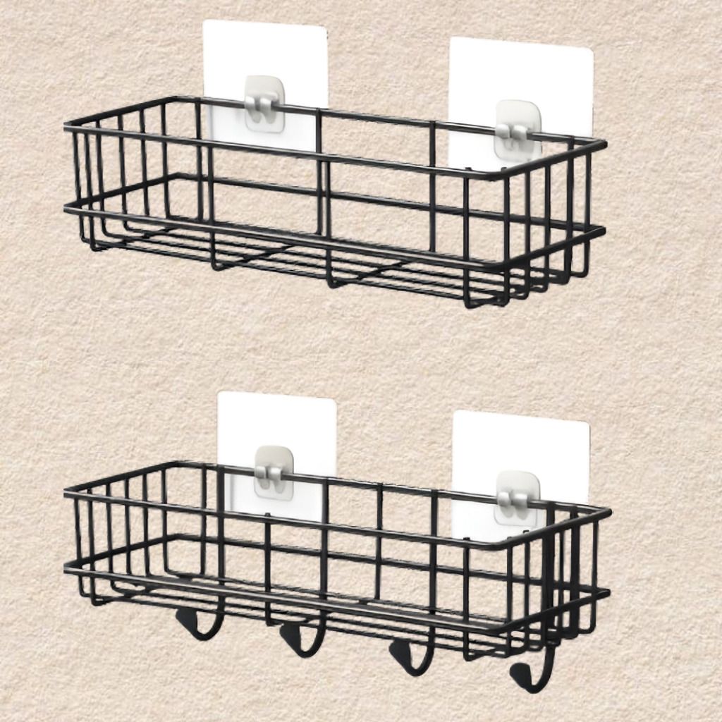 Modern Home Iron Wall Shelf Utility Storage Holder Iron, Steel Wall Shelf-image-8