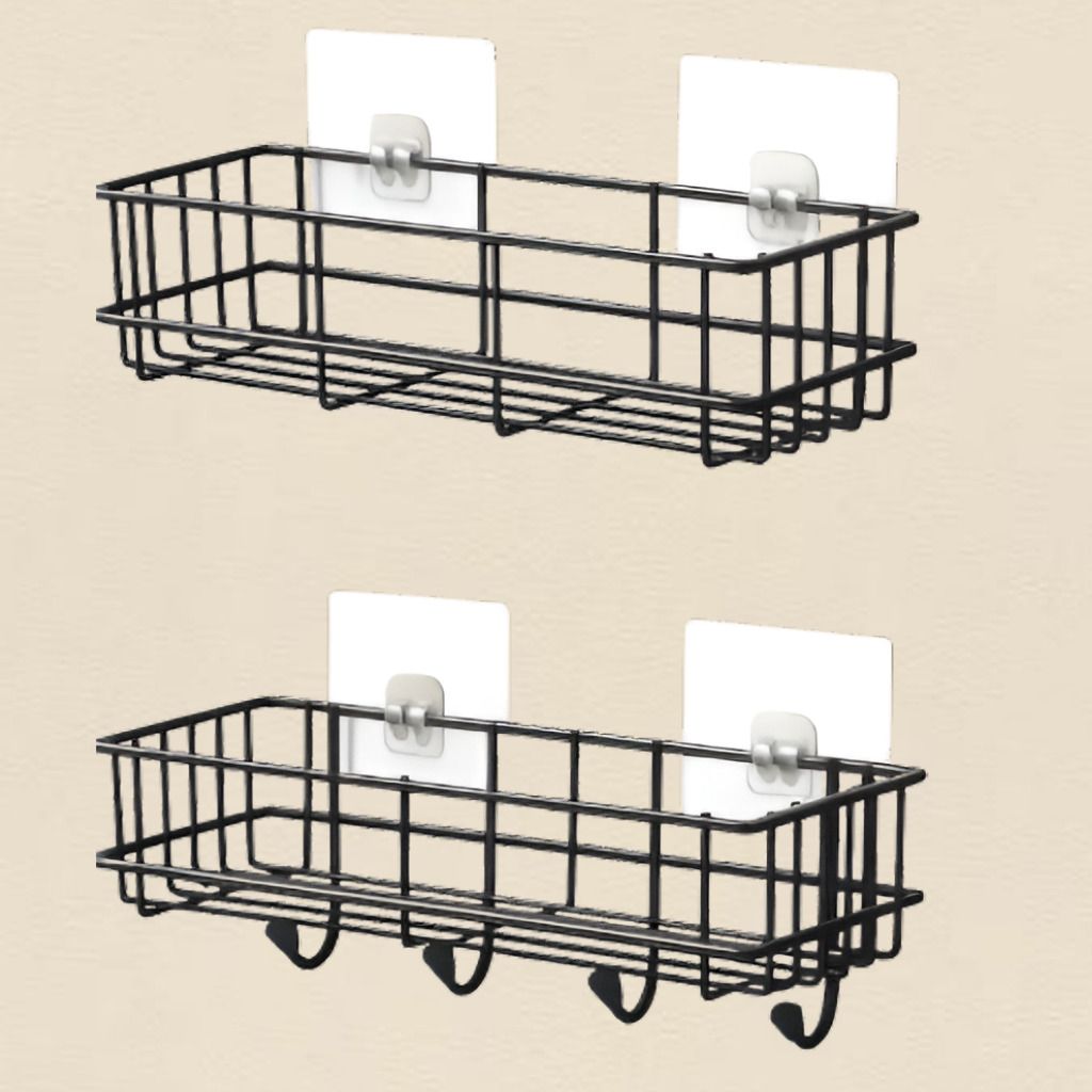 steelhaven Elegant Iron Bathroom Wall Storage Rack Iron, Steel Wall Shelf-picture-47